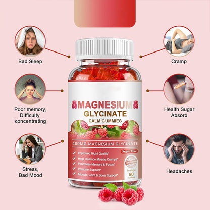 Taste Kawaii Protein Bear Gummies Magnesium Glycinate Soft Gummies 60 Pieces